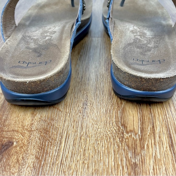 Dansko Jeweled Suede Pamela Wedge Sandals - Picture 5 of 7